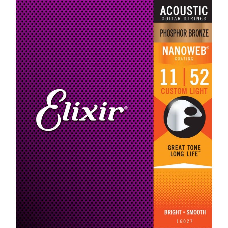 Elixir 16027 磷青銅 NONEWEB 超薄膜 (11~52)