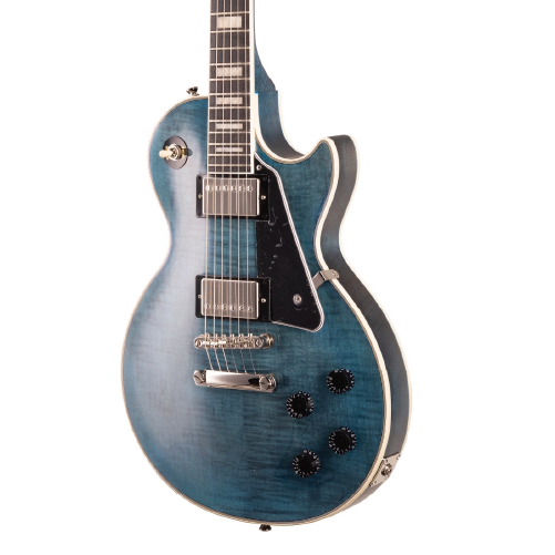 Epiphone Les Paul Custom Figured Transparent Blue  限量版 湖水藍色 電吉他