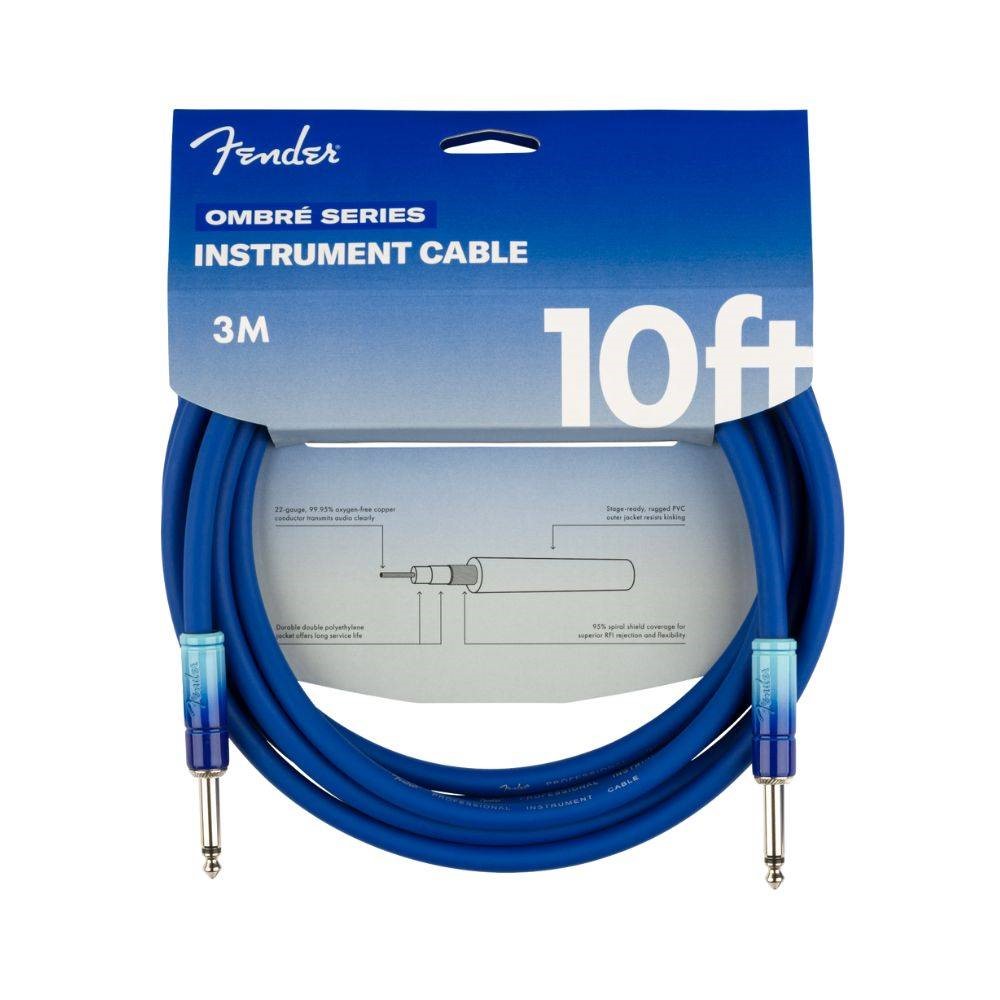 Fender Ombré Instrument Cables - Belair Blue 吉他導線