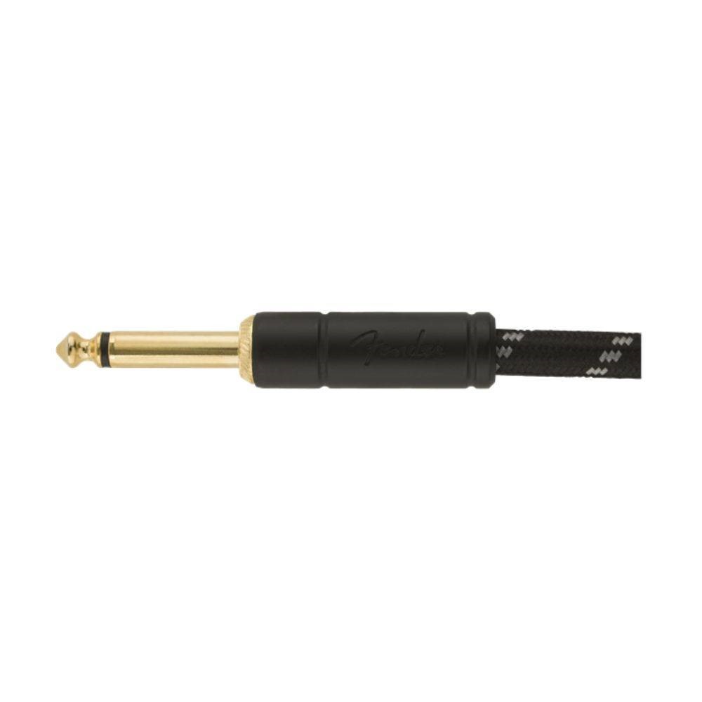 Fender Deluxe Series Tweed Instrument Cables - Black Tweed S/A 吉他導線