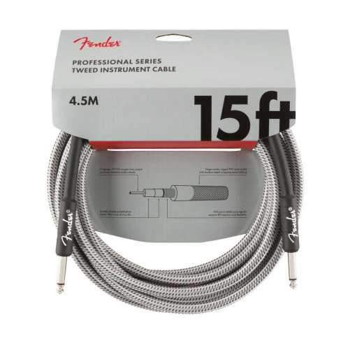 Fender Professional Series Tweed Instrument Cables 15 FT 吉他導線  