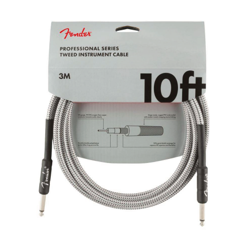 Fender Professional Series Tweed Instrument Cables 10 FT 吉他導線  