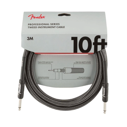 Fender Professional Series Tweed Instrument Cables 10 FT 吉他導線  