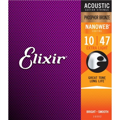 Elixir 16002 磷青銅 NONEWEB 超薄膜(10~47)