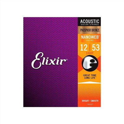 Elixir 16052磷青銅NONEWEB超薄膜(12~53) 