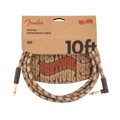 Fender Festival Hemp Instrument Cables - Brown Stripe 吉他導線